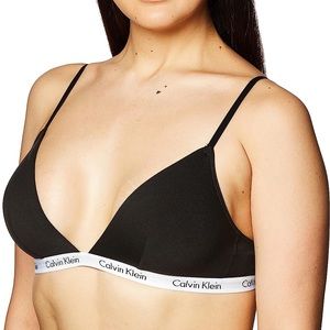 Calvin Klein Triangle Bralette Black Size S